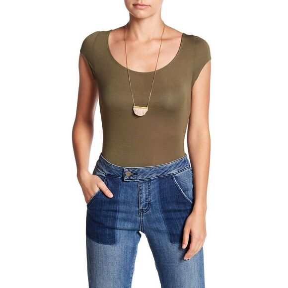 Free People Womens All About The Back Lace-Up Bodysuit
